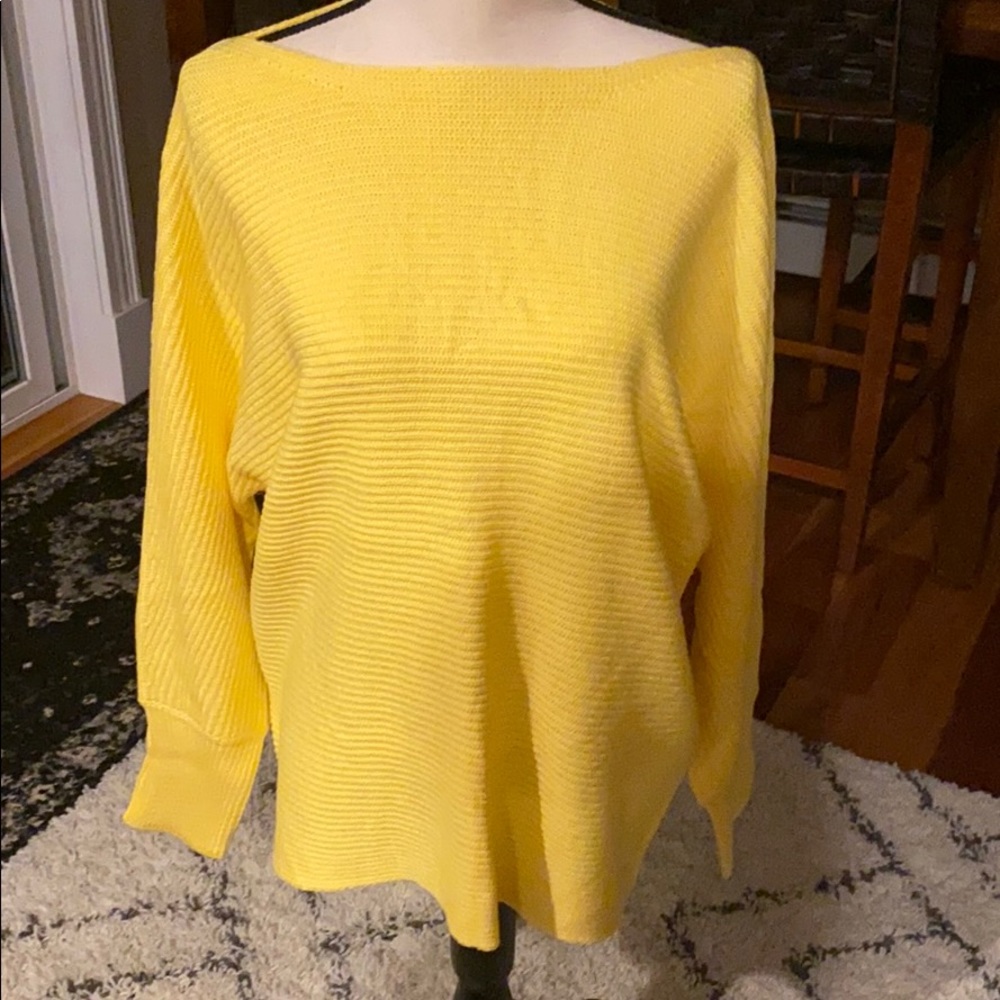 Boston Proper yellow ribbed sweater-never worn